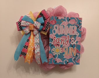 Corona de verano \ Corona de diversión de verano \ Corona de arena \ Corona rosa \