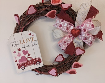 Corona de vid de San Valentín/corona de corazón/corona roja/corona blanca/corona de oro