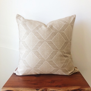 WINSTON Neutral Geometric Pillow Cover - 12x24 - Lumbar Pillow Cover - Boho Decor - Rectangular Pillow Case - Textured Pillow Cover
