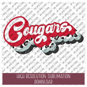 Custom School Spirit PNG - Ready To Print Sublimation Design - Leopard Brush Stroke