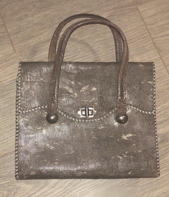 Vintage 1930s 1940s Silver / Grey Lizard Reptile S