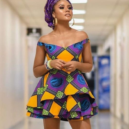 chitenge flared dresses