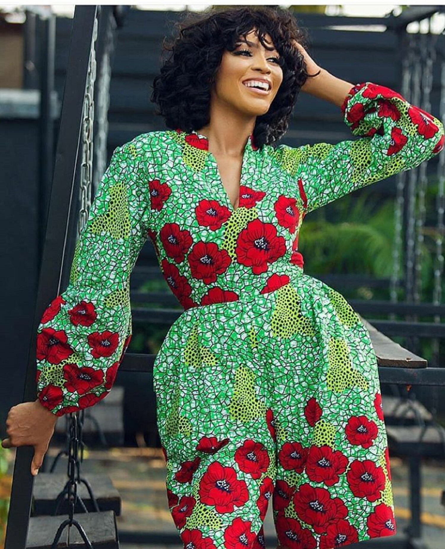 African Print Playsuit / Ankara Jumpsuit / African Clothing / | Etsy