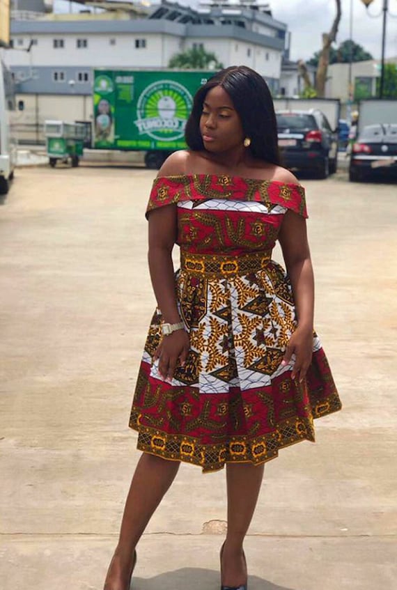 off shoulder kente styles
