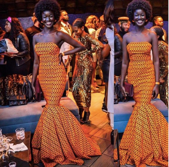 african fishtail dresses