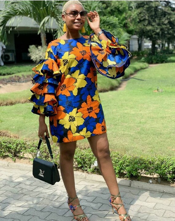 ankara mini gown