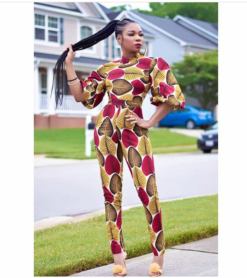 African Print Jumpsuit / Cutout/ankara Jumpsuit / African | Etsy