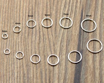 25 Pcs ~ 5 mm or 6 mm X .7 closed .925 Sterling Silver Jump Ring ~ Silver Findings Canada