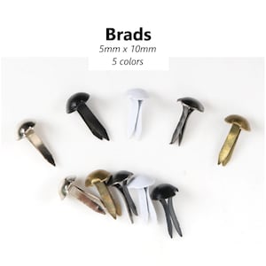 6mm Round Solid Coloured Craft Brads for Paper Crafts