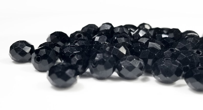 8x6mm rondelle jewelry black 10pcs destash faceted crystal beads DIY component