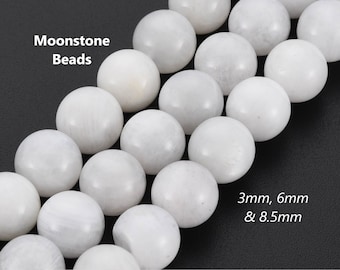 20 Opaque White Moonstone Beads: Faceted Jewelry Component