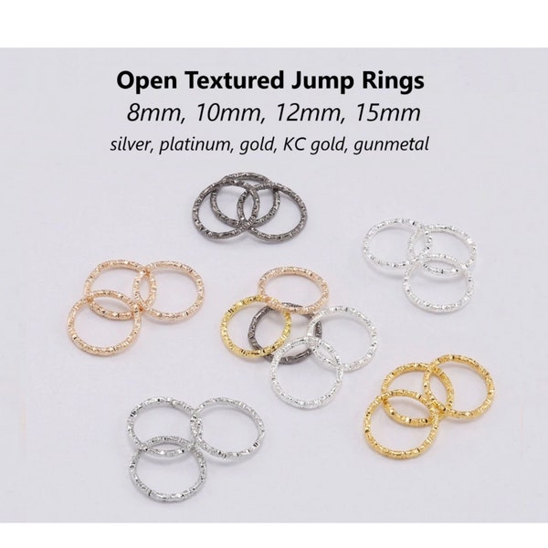 20pcs - 8,10,12,15mm, jump ring, twisted, open, connector, sparkly, dangle, earring, component, charm, jewelry, DIY
