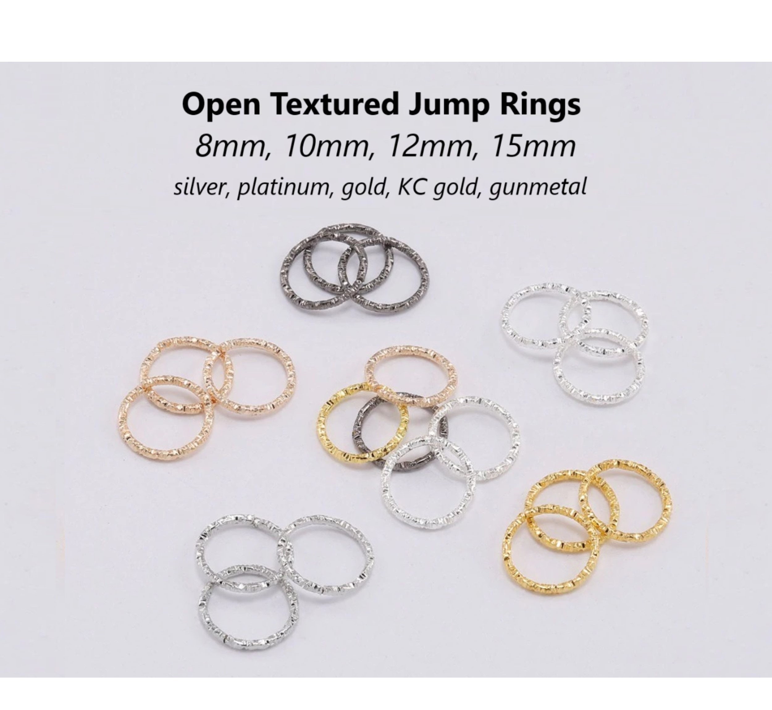 600Pcs Twist Open Jump Rings, 8/10/12/15mm O Rings Connectors Jewelry  Findings Round Circle Large Jump Rings for Jewelry Making DIY Earrings  Bracelet