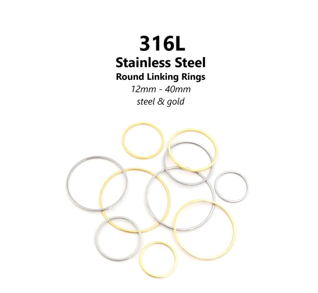 10 Anneaux ébauches Réglables En Acier Inoxydable 12mm - Doré - Pour Bijoux DIY