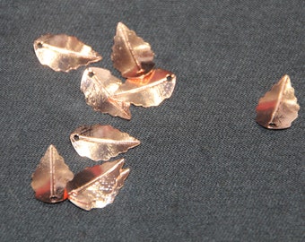 50pcs copper-tone leaf charms findings H1893 50pcs copper-tone leaf charms findings H1893