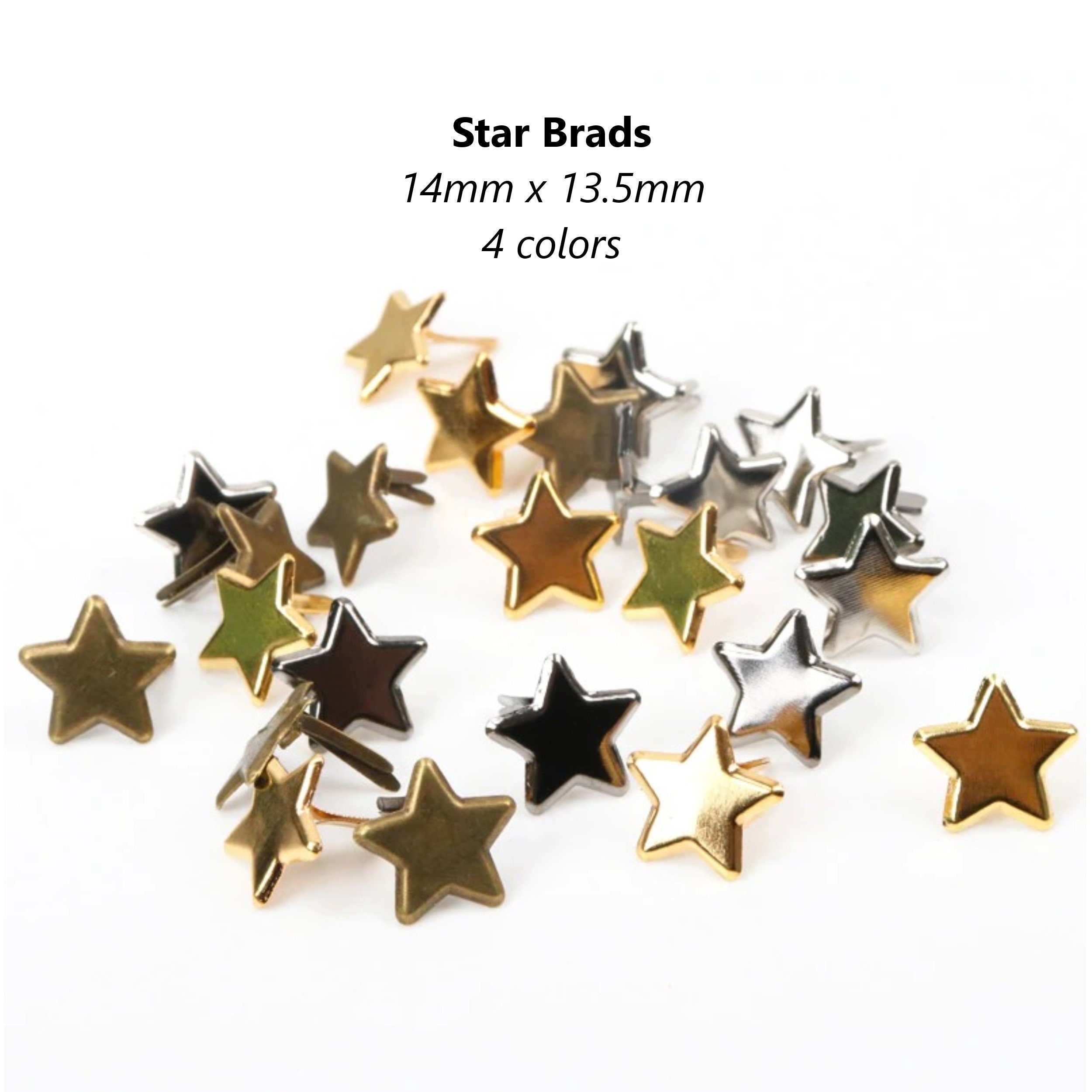 250 1/8in Gold Mini Brads Round - Simply Special Crafts