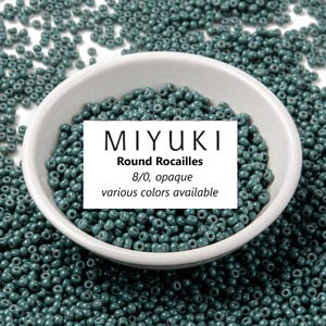 10grams - 8/0 | Miyuki Round Rocailles | Seed Beads | Glass | Opaque | Bracelet | Necklace | Jewelry Making | Finding | Component | Jewelry