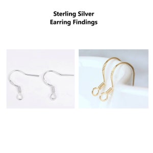20pcs - 15mm, 10pcs, .800 Sterling silver, ear hook, finding, earwires, earrings, component, jewelry, DIY,