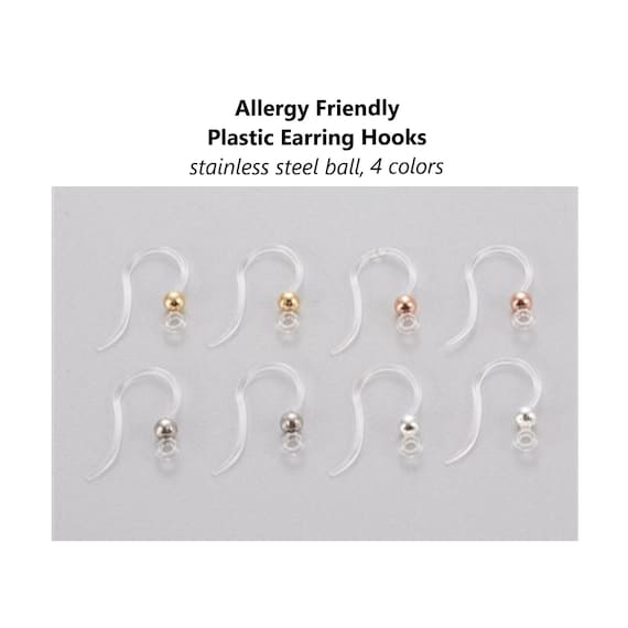 Plastic earring hooks deals