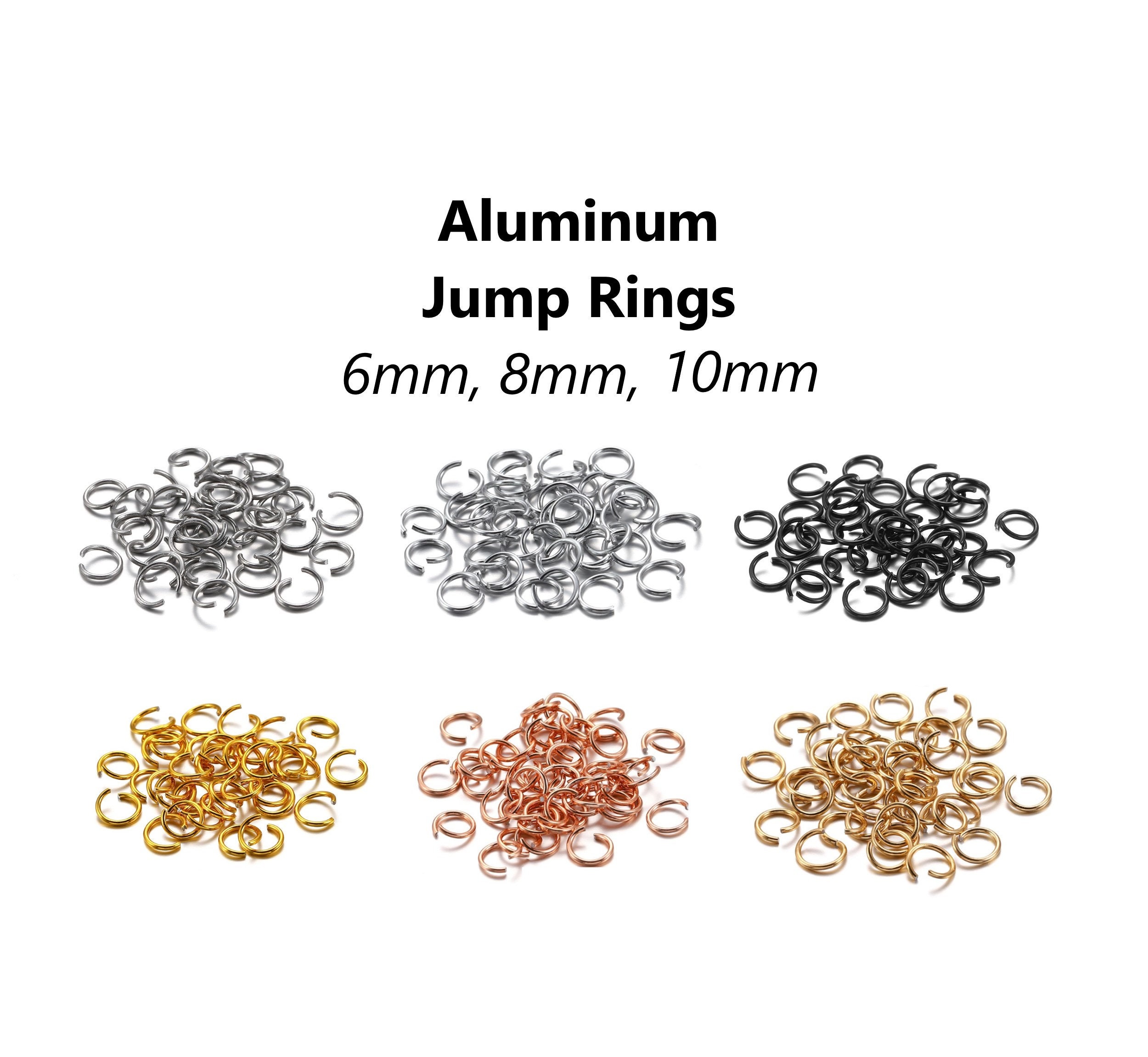 100pc 6mm open jump rings, 24K gold plated jump rings for jewelry, jump  rings gold, jump rings for earrings, jump rings open