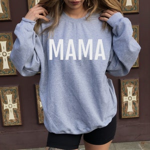 Mama Crewneck Oversized Sweatshirt Aesthetic Sweatshirt Comfy Sweatshirt Mama Sweatshirt Mama Sweatshirts Fall Sweatshirt Mama Crewnecks