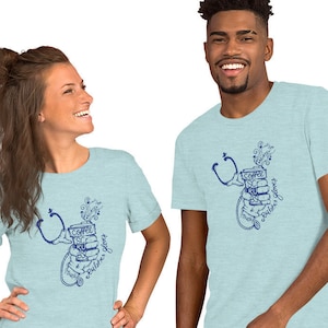 Coffee, Scrubs and Rubber gloves shirt | Nurselife | Nurse shirt | Gift for him | Gift for her