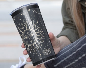 Galaxy Tumbler Witchy Tumbler Witch Travel Mug Occult Coffee Mystical Aesthetic Witchy Mug Moon Tumbler Witchy Things Star Tumbler