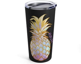 IVF Life Tumbler 20oz,  Watercolor Pineapples, Infertility, IVF gift, IUI gift, 20oz coffee tumbler