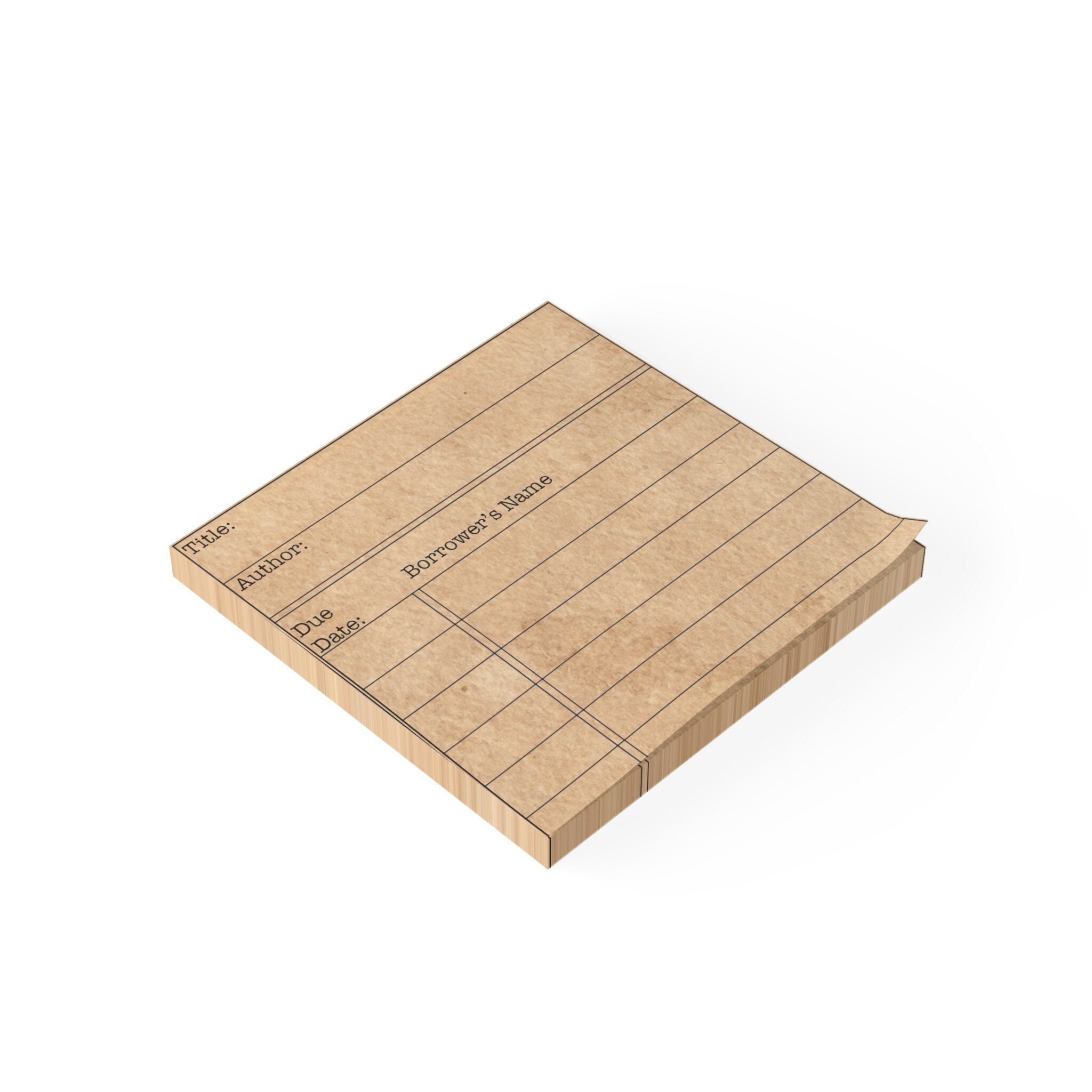 Library Card Post-it® Note Pads Reading Sticky Notes Bookworm Gift ...