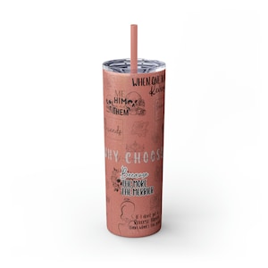 Reverse Harem Skinny Tumbler with Straw, 20oz  Booktok Smut Spicy Romance Bookish book club bookish romance reader book trope bookworm gift