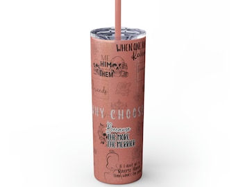 Vaso delgado con pajita de harén inverso, 20 oz, Booktok Smut, romance picante, club de lectura, lector de romance literario, tropo de libros, regalo para ratón de biblioteca