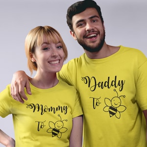 Mommy to Bee | Daddy to Bee | Matching couple shirts | Bee themed shower | Bee themed pregnancy announcement