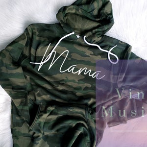 Mama Camo Hoodie, Mama Sweatshirt, Momlife hoodie, Mother Hustler hoodie, Momlife sweatshirt, mother hustler sweatshirt, Custom hoodie image 1