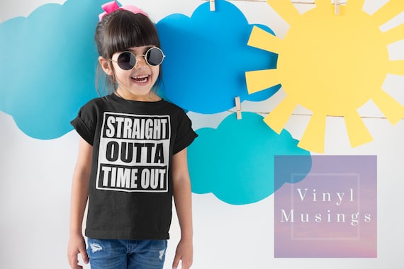 Kids Straight Outta Time Out Parody T-Shirt Kids Straight Outta Time Out Parody T-Shirt