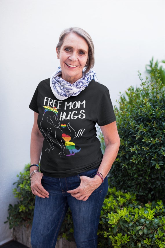 Free Mom Hugs T Shirt Gay Pride LGBTQ 