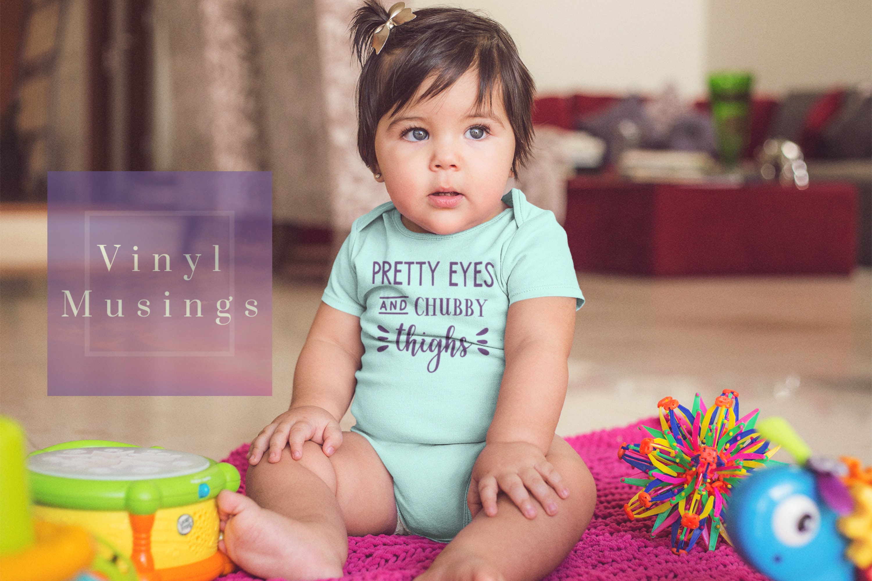 Pretty Eyes and Chubby Thighs Baby Bodysuit Pretty Eyes Etsy