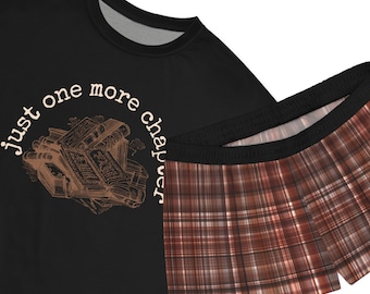 Mais um capítulo conjunto de pijama curto feminino escuro academia roupas poeta camisa literatura camisa bibliotecário literatura clássica