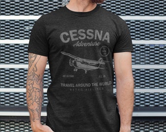 Cessna Airplane Shirt, Travel around the world, fly in the sky shirt, Cessna club, pilot shirt, airplane shirt