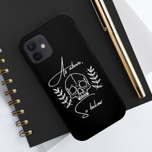 Zoals hierboven dus onder iPhone Case Witchy telefoon geval Witchy Dingen Witchy iPhone Skull Witchy Astral Zeggen Goth telefoon geval, Gothic Art afbeelding 4