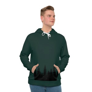 Forest hoodie, hiking hoodie, tree hoodie, PNW hoodie, mountains sweatshirt, granola girl, granola aesthetic, nature hoodie