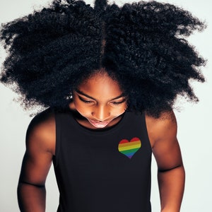 Subtle Pride Pride Tank Top Embroidered Pride Pride Clothing Gay Pride Shirt Pride Apparel Subtle LGBT Pride Clothes Queer Pride Shirt