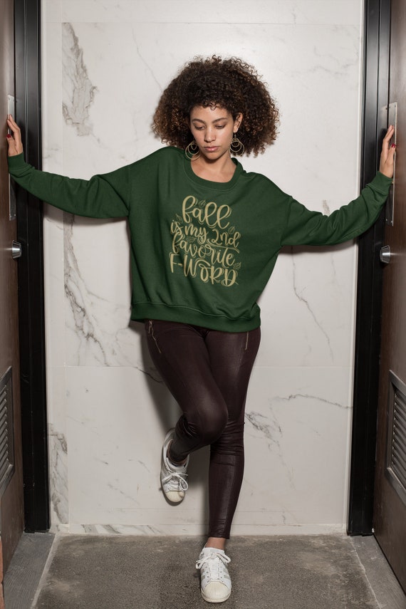 Fall My Second favorite F-word Pullover Sweatshirt, Fall Sweatshirts, fall Unisex Pullover, Women's Fashion Sweatshirt, Oversized sweatshirt