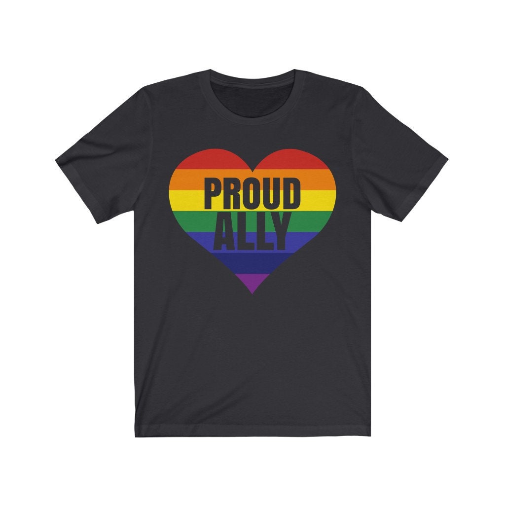 Proud Ally LGBTQ Ally Tee Shirt Gay Pride LGBTQ Shirt Pride | Etsy
