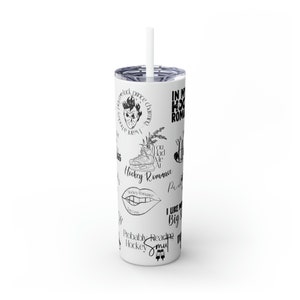 Hockey Romance Season Skinny Tumbler with Straw, 20oz Sports Romance Book Gift Hockey Book Lovers Gift for Reader