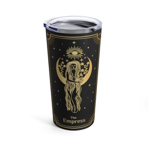 The Empress Tarot Witchy tumbler Tarot Tumbler Witch tumbler Travel mug Occult coffee Fortune Teller Mystical aesthetic Tarot Car