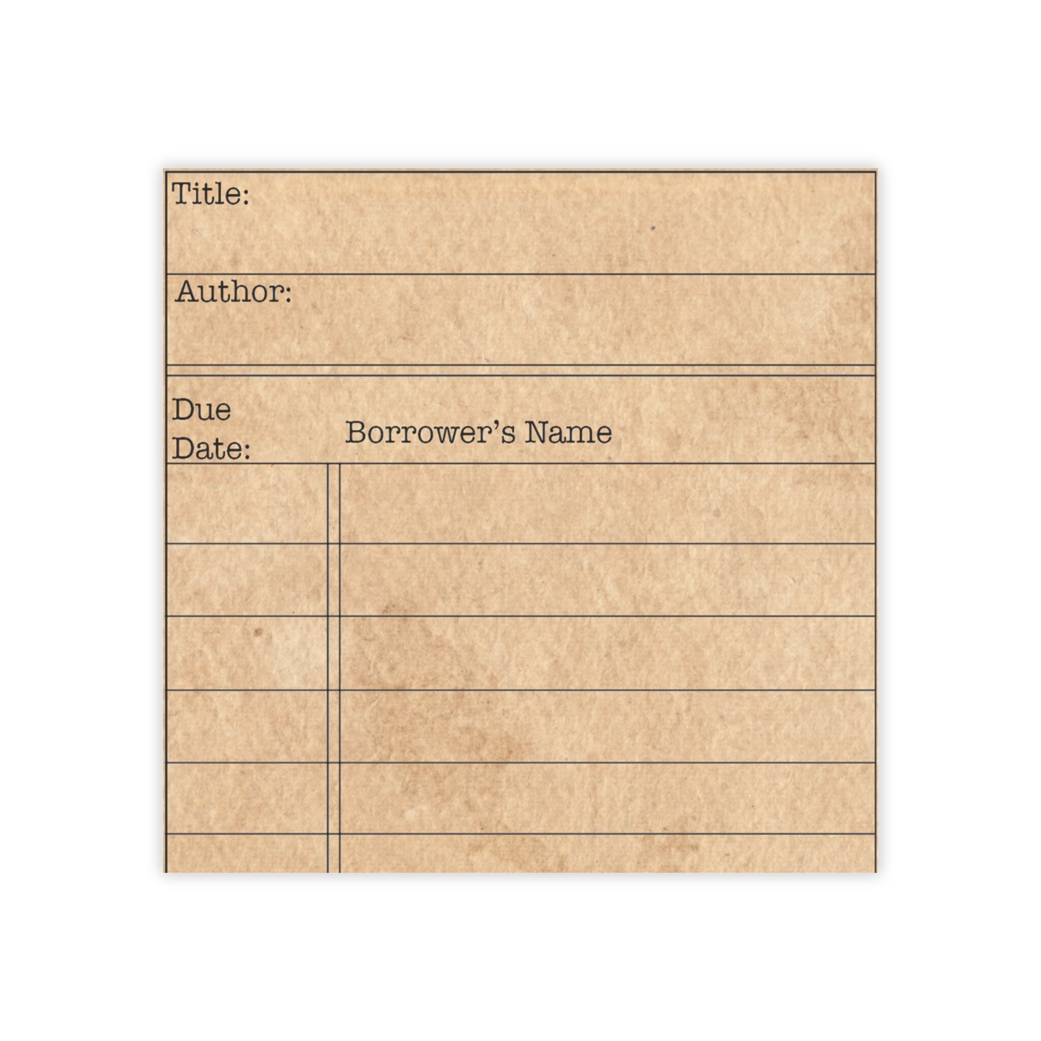 Library Card Post-it® Note Pads Reading Sticky Notes Bookworm Gift ...