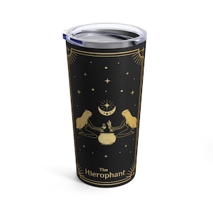 The Hierophant Tarot Witchy tumbler Tarot Tumbler Witch tumbler Travel mug Occult coffee Fortune Teller Mystical aesthetic Tarot Card