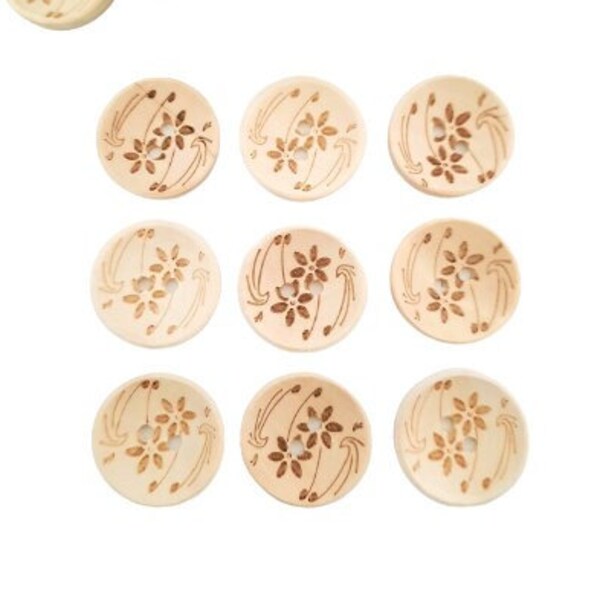 Wood Buttons - Etsy