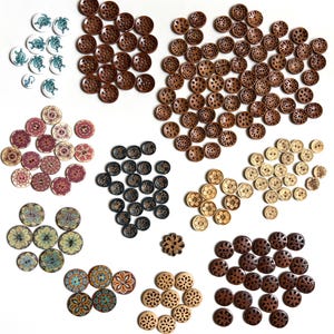 200 Misfit Wood Buttons: Craft Supplies, Decorative Imperfect Buttons