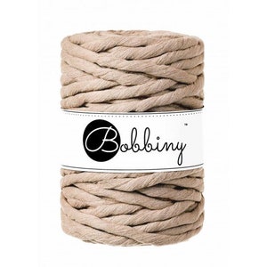 FINAL CLEARANCE - 9mm Bobbiny Sand Macrame Cord, Single Twist Macrame cord
